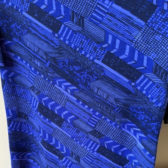 LuLaRoe Blue Sheath Mini Dress Scoop Neck Short Sleeve - Picture 3 of 5